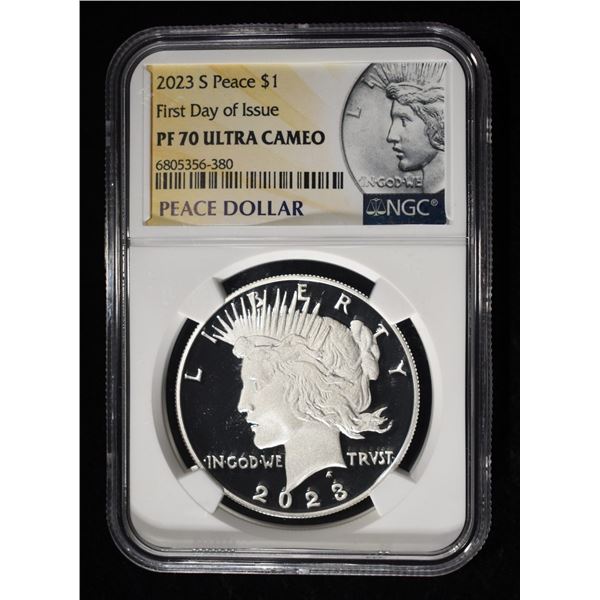 2023-S PEACE DOLLAR NGC PF70 ULTRA CAMEO