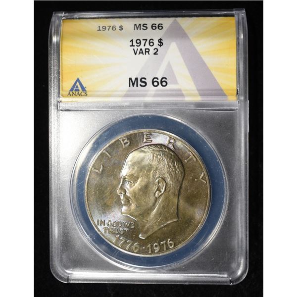 1976 EISENHOWER DOLLAR VAR2 ANACS MS66