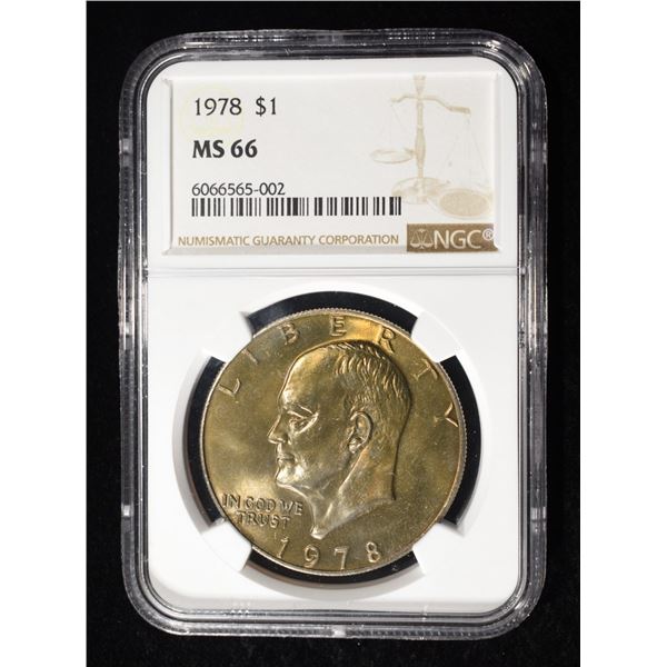 1978 EISENHOWER DOLLAR NGC MS66