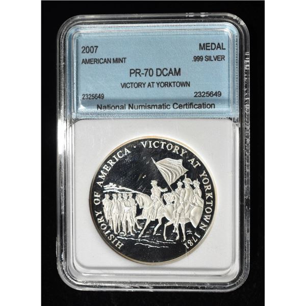 2007 .999 SILVER MEDAL PR70DCAM