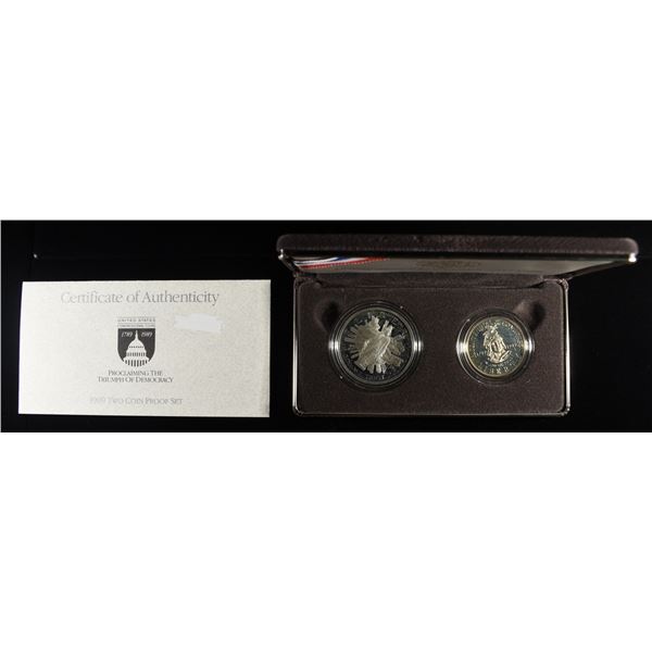 1989-S $1 & 50C COMMEM CONGRESSIONAL
