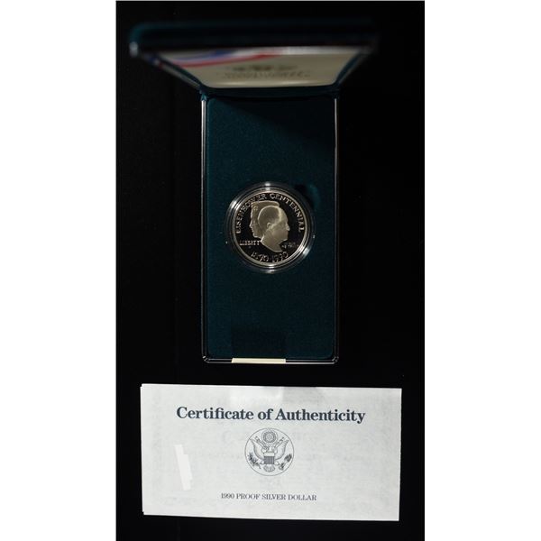 1990-P $1 COMMEM EISENHOWER CENTENNIAL