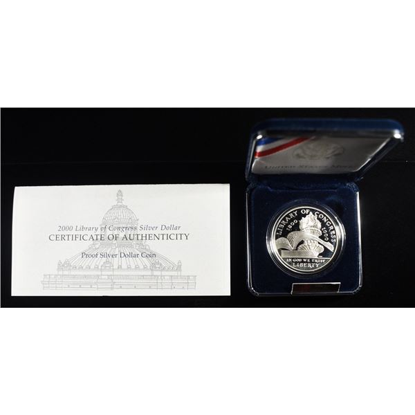 2000 $1 COMMEM LIBRARY OF CONGRESS