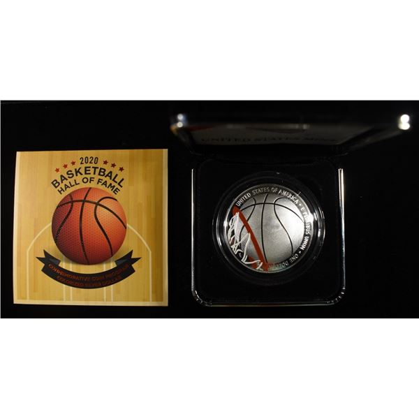 2020 $1 COMMEM BASKETBALL HALL OF FAME COLORIZED