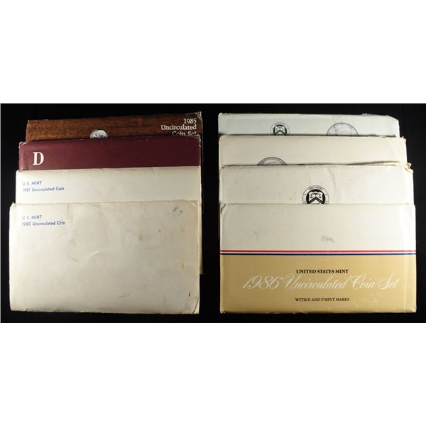 1980-1981 & 1984-1989 MINT SETS