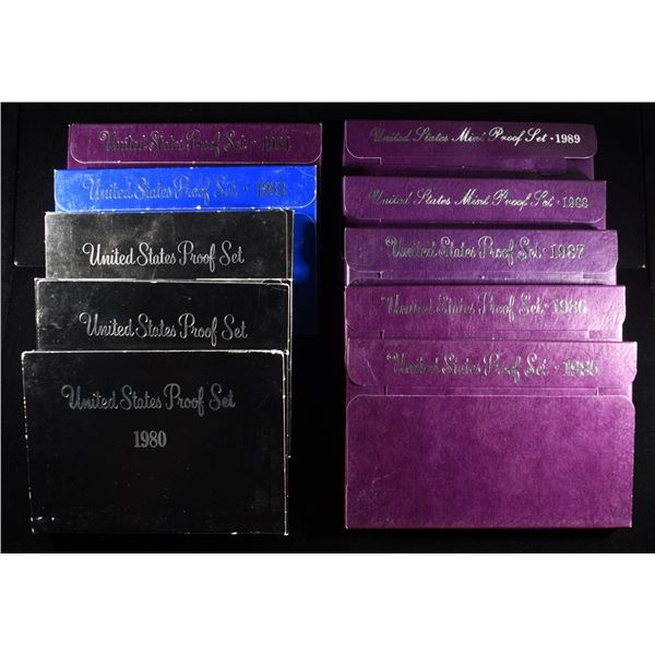 1980-89 US PROOF SETS