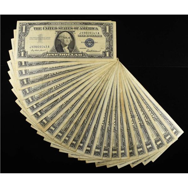 (25) SILVER CERTIFICATES F & VF