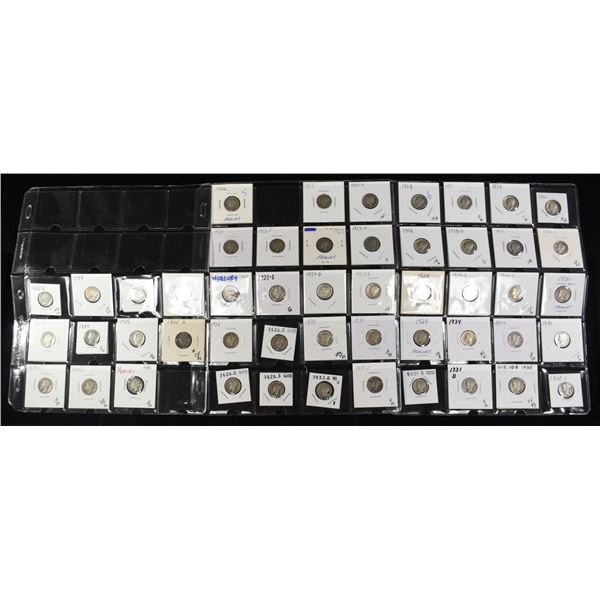 (50) 90% SILVER MERCURY DIMES