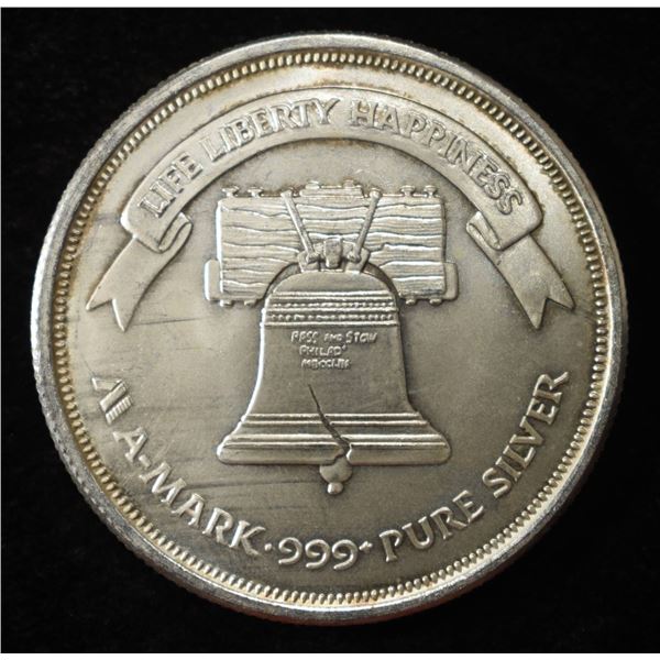 LIFE LIBERTY HAPPINESS 1 OZ .999 SILVER ROUND