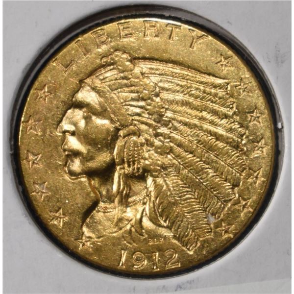 1912 $2.5 INDIAN GOLD BU