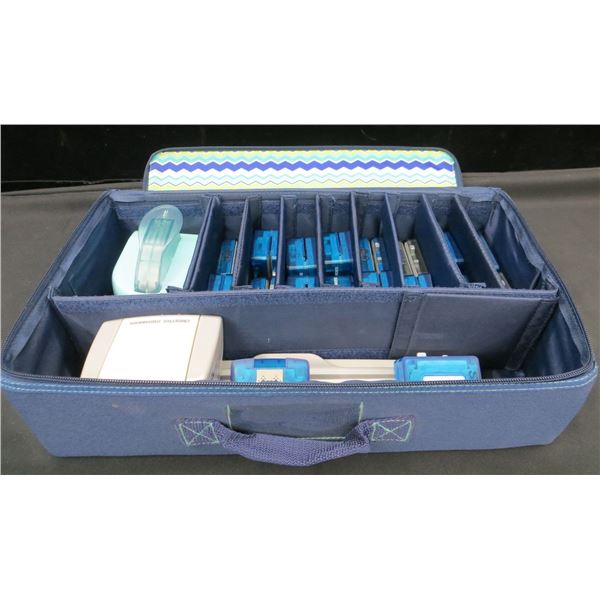 Creative Memories Zippered Organizer With Punches and Lots Of Border Makers