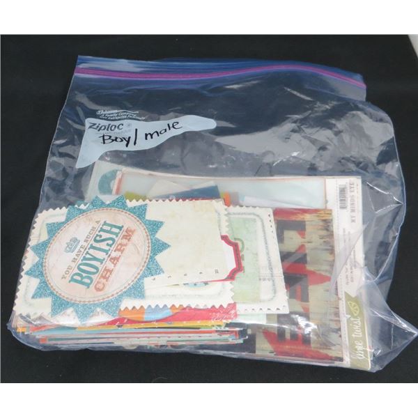 Bag Of New Boy/Male Card Crafting Materials & Stickers
