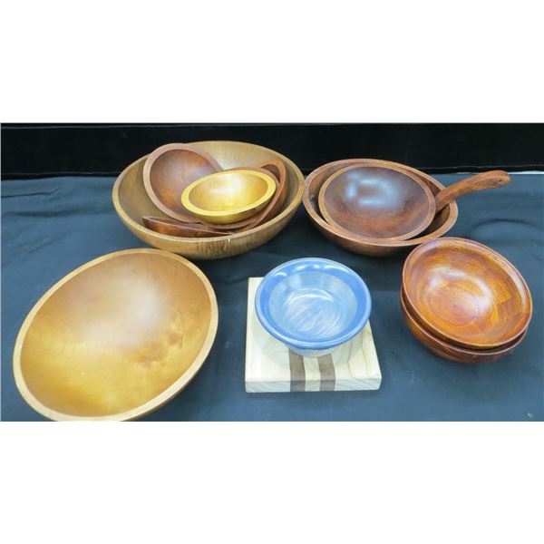 Donated Collection Of Wooden Bowls & More