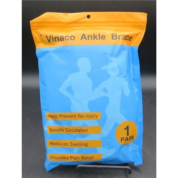 New Vinaco 1 Pair Adjustable Compression Ankle Brace Retails $50