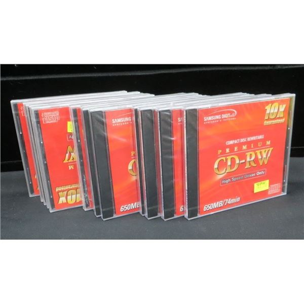 13 Samsung Digital Compact Disc Rewritable Premium CD-RW 650MB/74Min Factory Sealed