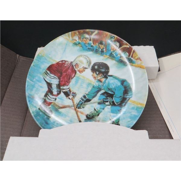 Dominion China Limited Edition collector plate "The Faceoff"" With COA