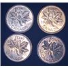 Image 1 : 4x Canadian Pennies 1964