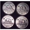 Image 1 : 4x Canadian Nickels 1963
