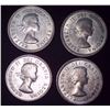 Image 2 : 4x Canadian Nickels 1963