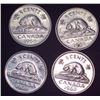 Image 1 : 4x Canadian Nickels 1968