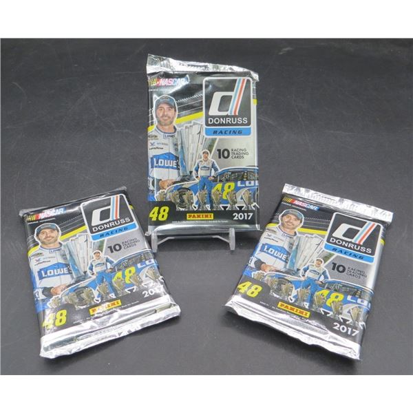 3 Sealed Packs Of 2017 Donruss Nascar Racing