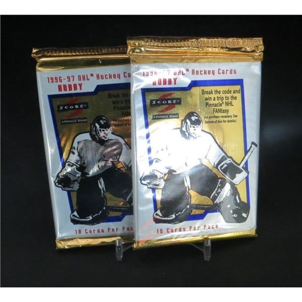 2 Sealed Packs of 1996-97 Score Hockey 10 Cards per Pack