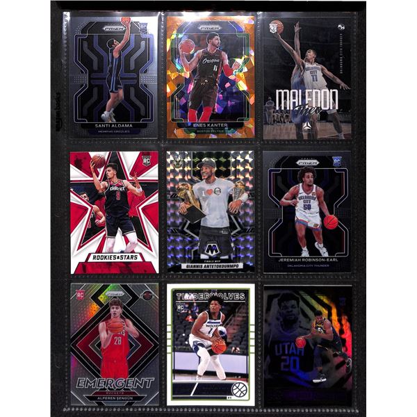 Lot of 9 Various Basketball Inserts and Rookie Collector Cards