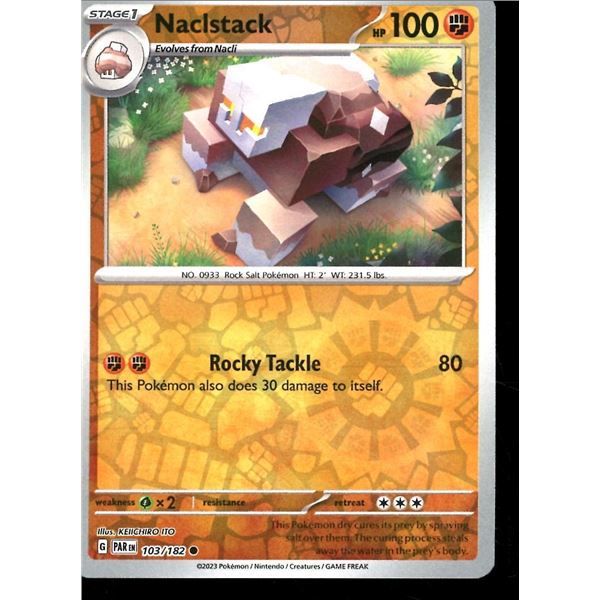 Pokemon Naclstack - 103/182 Reverse Holo Paradox Rift