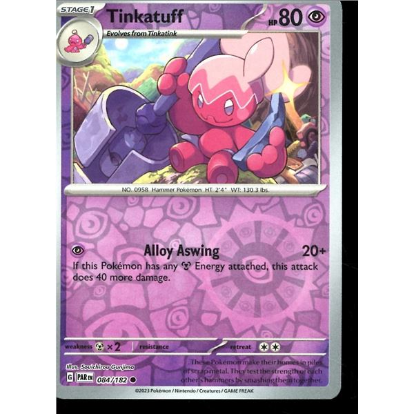 Pokemon Tinkatuff - 084/182 Reverse Holo Paradox Rift