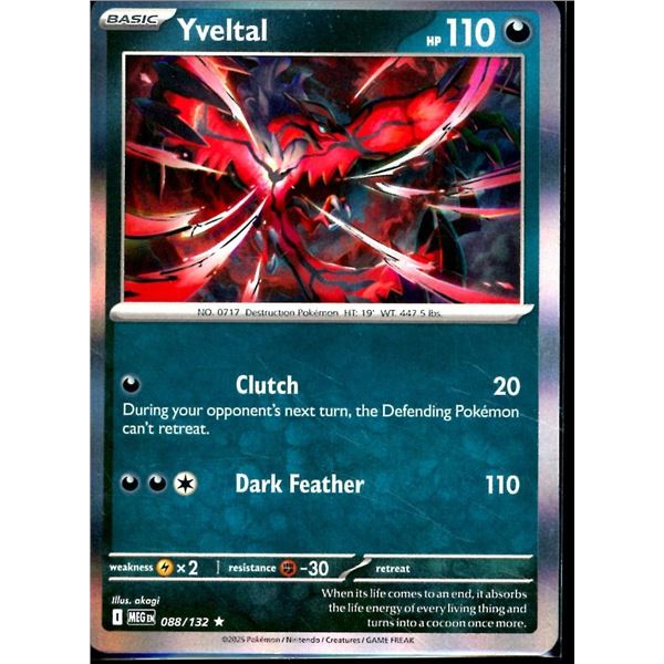 Pokemon Yveltal - 088/132 HOLO Mega Evolution