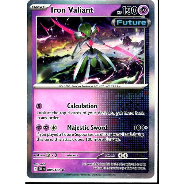 Pokemon Iron Valiant 080/162 Holo Rare - Temporal Forces