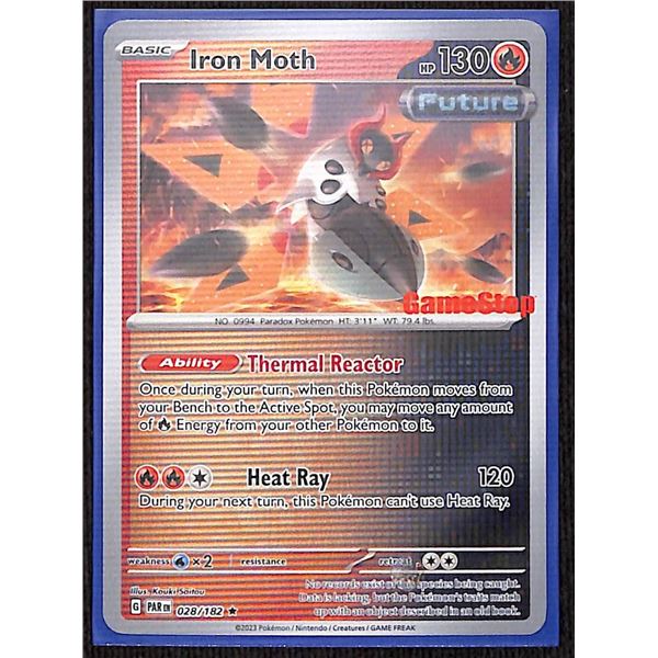 Pokemon Iron Moth - 028/182 Reverse Holo Paradox Rift