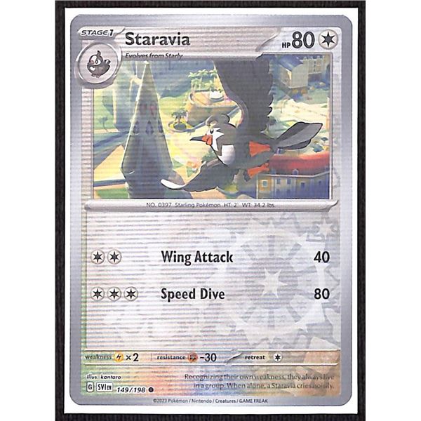 Pokemon Staravia - 149/198 - Common Reverse Holo Scarlet & Violet