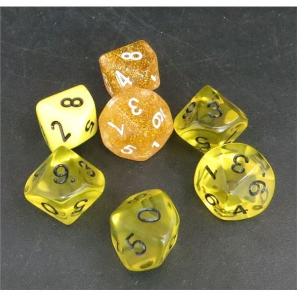 Lot of 7 New Roll playing Game RPG Dice