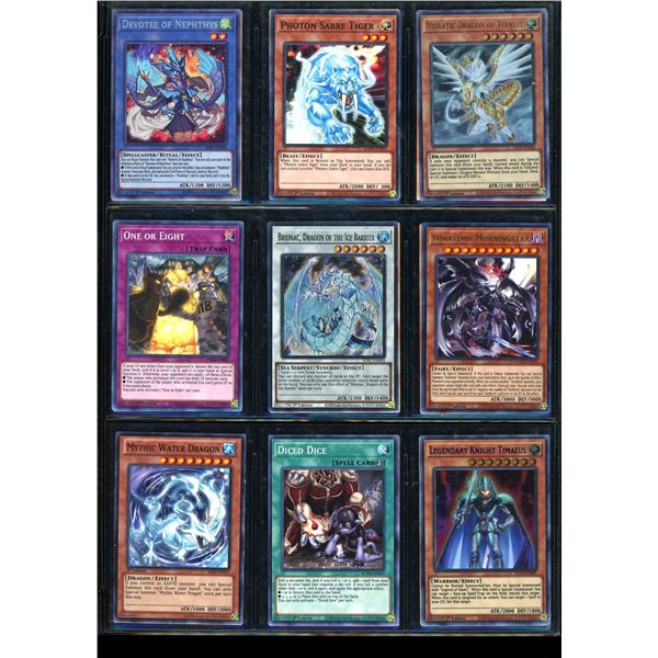 Lot Of 18 Various Yu-Gi-Oh Collector Cards Foil & Non-Foil Cards