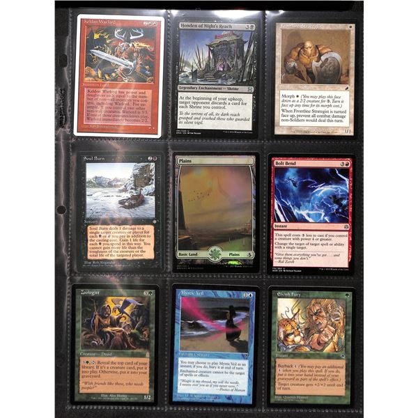 Lot Of 9 Various Magic The Gathering Cards Various Sets & Colors