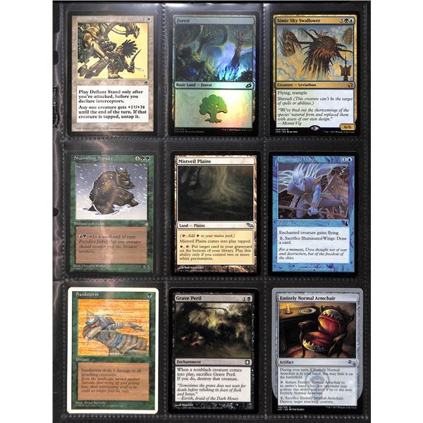Lot Of 9 Various Magic The Gathering Cards Various Sets & Colors