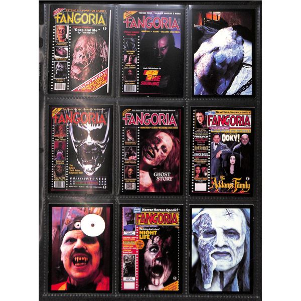 Lot Of 9 Various Fangoria Horror Collector Cards