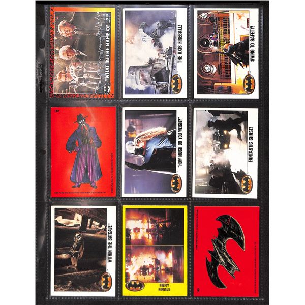 Lot Of 9 Various Batman Collector Cards