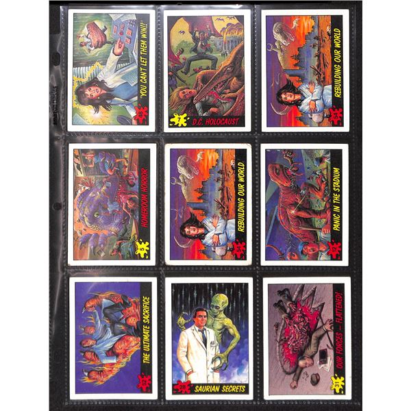 Lot Of 9 Various 1988 Topps Dinosaurs Attack Trading Cards
