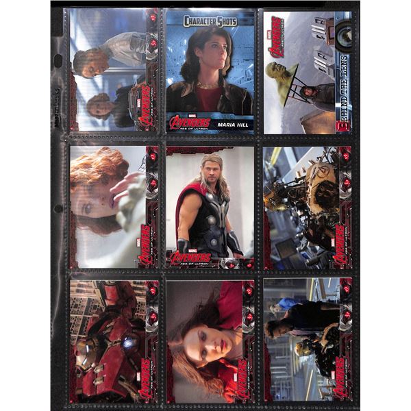 Lot Of 9 Various Marvel Collector Cards