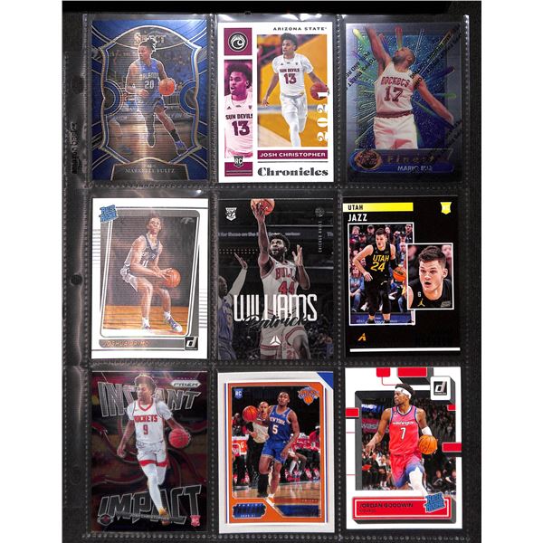 Lot of 9 Various Basketball Inserts and Rookie Collector Cards