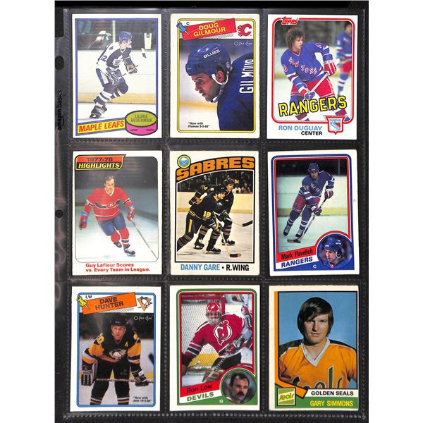 Lot of 9 Various Vintage Hockey Cards Various Teams Sets & Players