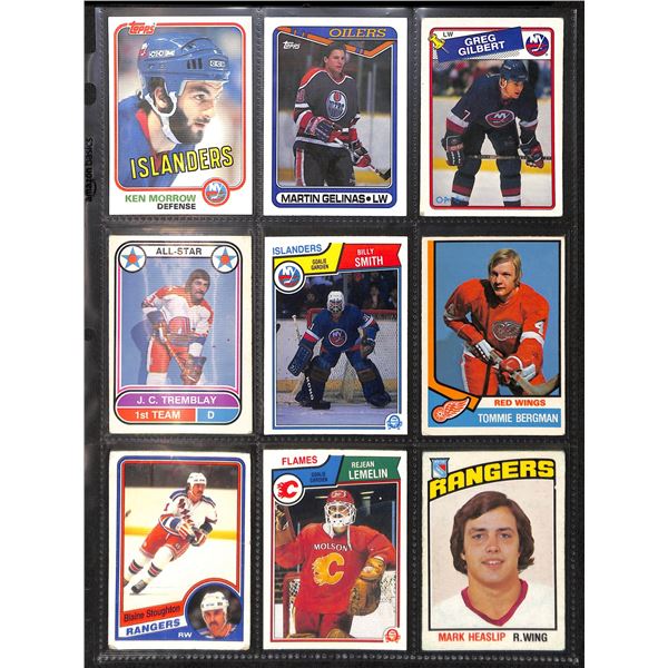 Lot of 9 Various Vintage Hockey Cards Various Teams Sets & Players