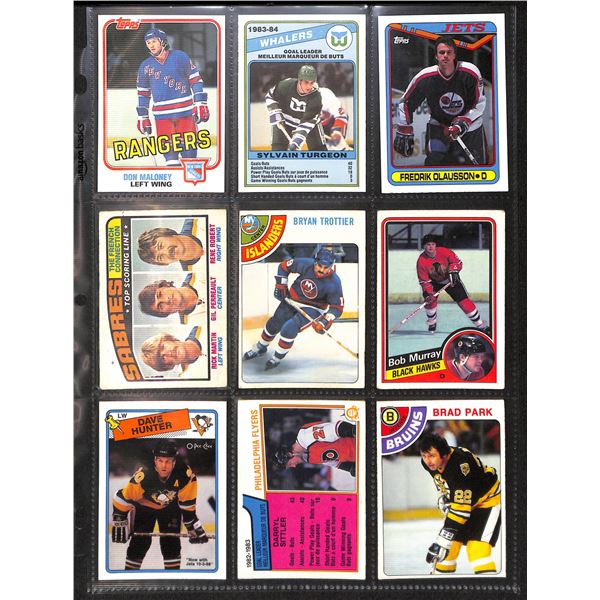Lot of 9 Various Vintage Hockey Cards Various Teams Sets & Players