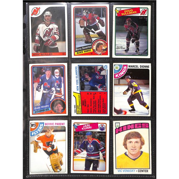 Lot of 9 Various Vintage Hockey Cards Various Teams Sets & Players