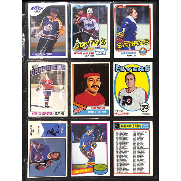 Lot of 9 Various Vintage Hockey Cards Various Teams Sets & Players