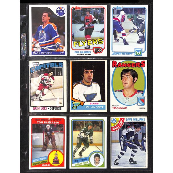 Lot of 9 Various Vintage Hockey Cards Various Teams Sets & Players