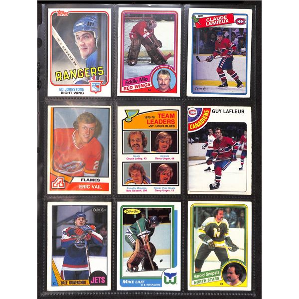 Lot of 9 Various Vintage Hockey Cards Various Teams Sets & Players