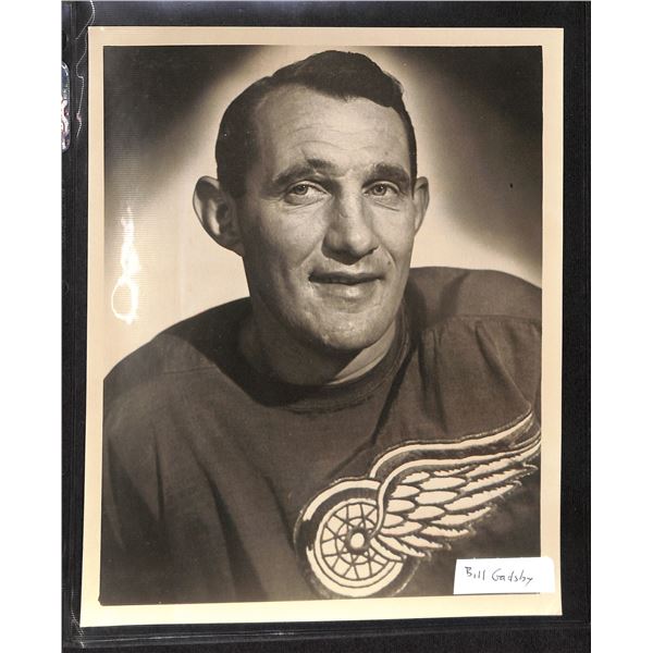 Vintage Original 8x10 Black & White Photo Detroit Red Wings Bill Gadsby
